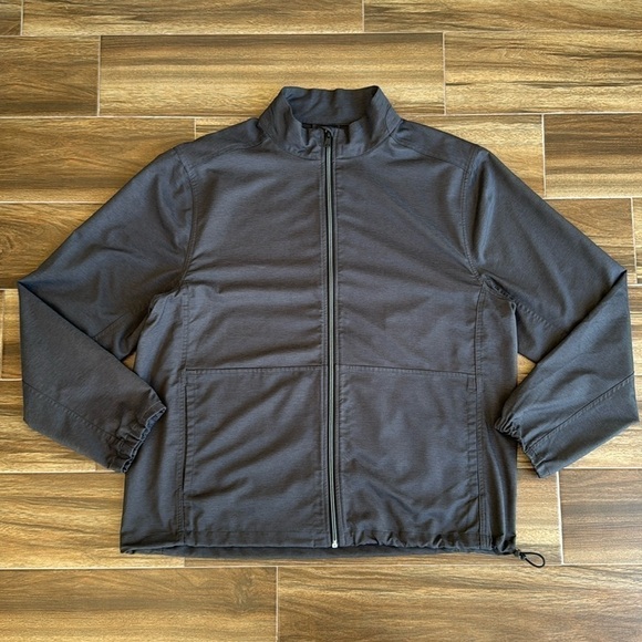 Greg Norman Men’s Windbreaker Full-Zip Jacket in Black Heather, XL - Picture 2 of 14